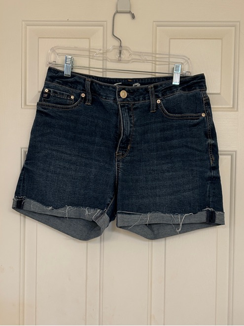 Seven7 Dark Indigo Cuffed Denim Shorts